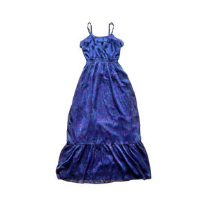 Express Womens Maxi Dress XS Paisley Metallic Whimsigoth Boho Resort Vacation